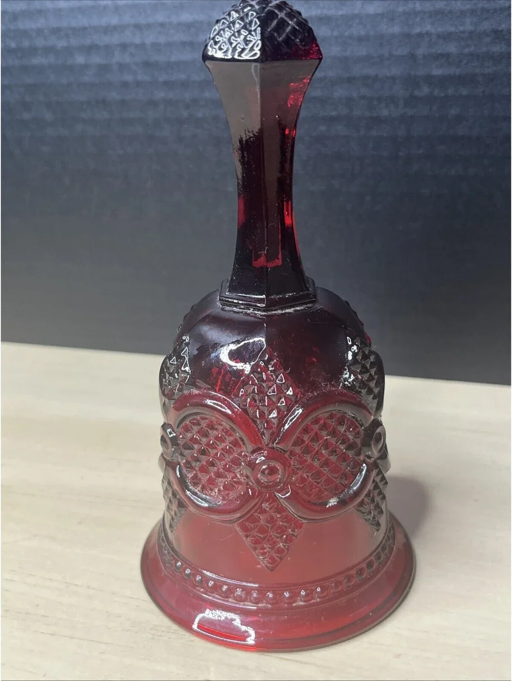 Vintage Avon The 1876 Cape Cod Collection Ruby Red Glass Bell